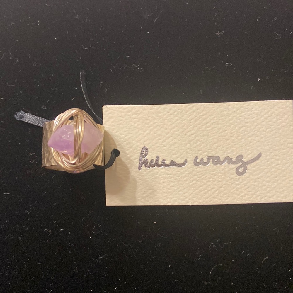 NWT Hammered silver and lavender amethyst ring